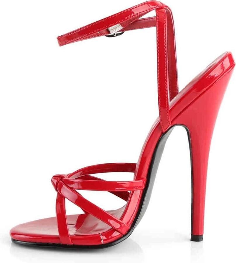 Devious Hoge hakken 36 Shoes DOMINA 108 Paaldans schoenen Rood
