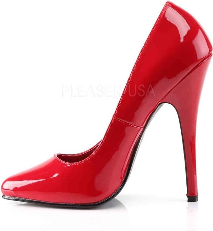 Devious Hoge hakken 47 Shoes DOMINA 420 Paaldans schoenen Rood - Foto 1