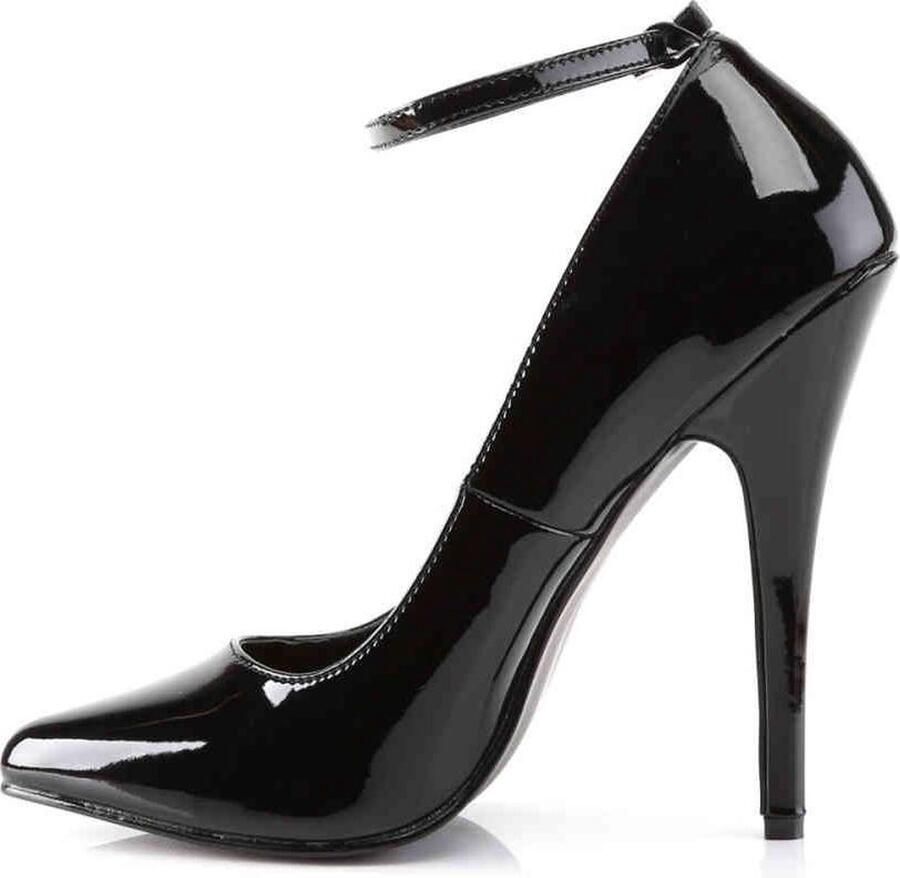 Devious DOMINA-431 Hoge hakken Paaldans schoenen 47 Shoes Zwart