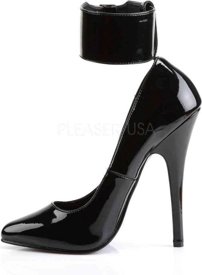 Devious DOMINA-434 Hoge hakken Paaldans schoenen 47 Shoes Zwart