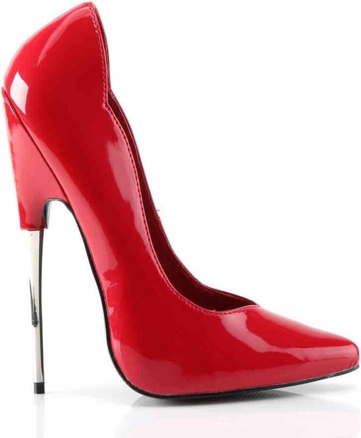Devious Hoge hakken 42 Shoes SCREAM 01 Paaldans schoenen Rood