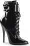 Devious DOMINA-1023 Enkellaars Paaldans schoenen 44 Shoes Zwart - Thumbnail 1