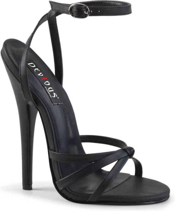 Devious Hoge hakken 39 Shoes DOMINA 108 Paaldans schoenen Zwart