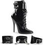 Devious Enkellaars 38 Shoes DOMINA 1023 Paaldans schoenen Zwart - Thumbnail 2