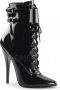 Devious Enkellaars 37 Shoes DOMINA 1023 Paaldans schoenen Zwart - Thumbnail 1