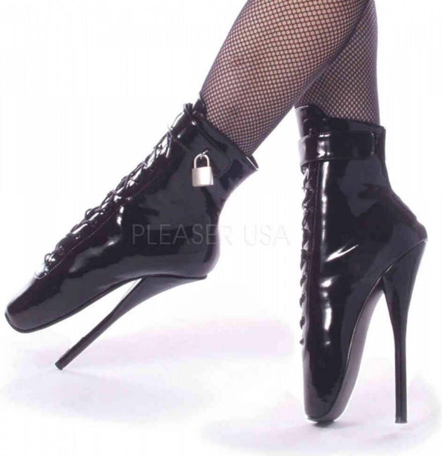 Devious BALLET-1025 Enkellaars Paaldans schoenen 45 Shoes Zwart