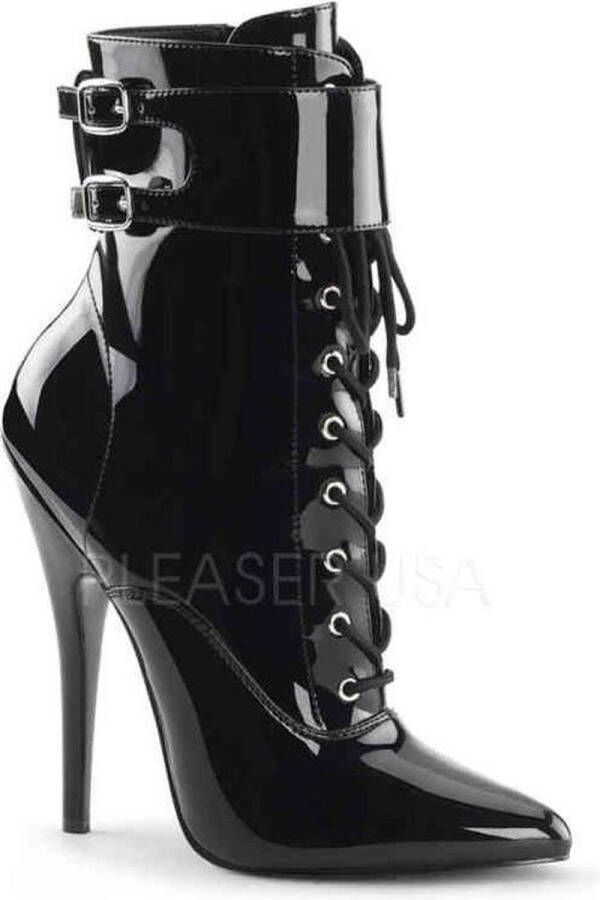 Devious Enkellaars 38 Shoes DOMINA 1023 Paaldans schoenen Zwart - Foto 1