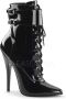 Devious Enkellaars 38 Shoes DOMINA 1023 Paaldans schoenen Zwart - Thumbnail 1