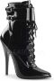 Devious Enkellaars 37 Shoes DOMINA 1023 Paaldans schoenen Zwart - Thumbnail 1