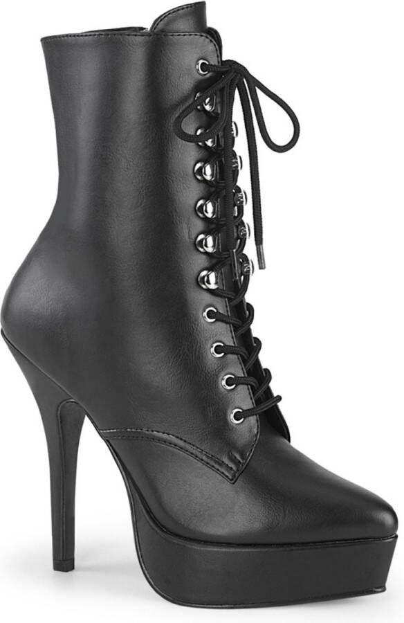 Devious INDULGE-1020 Enkellaars 47 Shoes Zwart