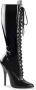 Devious = | DOMINA 2020 | 6 Lace Up Knee Boot Side Zip - Thumbnail 5