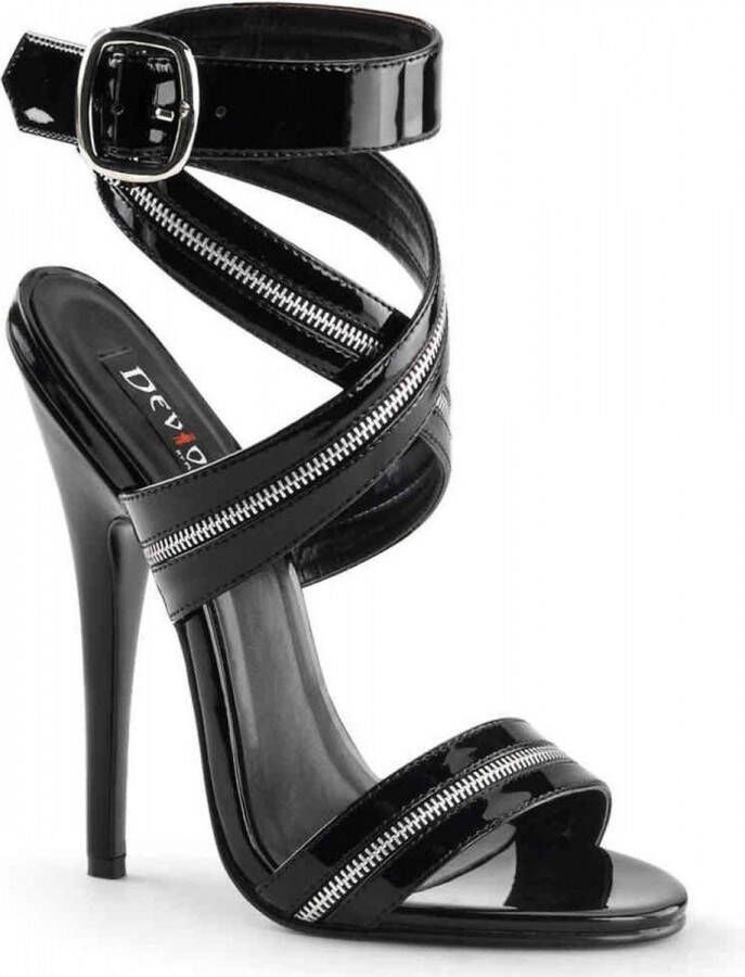 Devious Hoge hakken 40 Shoes DOMINA 119 Paaldans schoenen Zwart