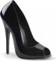 Devious DOMINA-212 Hoge hakken Paaldans schoenen 47 Shoes Zwart - Thumbnail 1