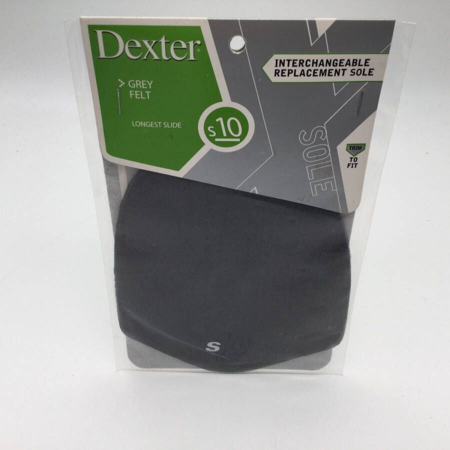Dexter Bowling bowlingschoen losse zool voor SST 4 en hoger 'Velcro Sole 10 Grey Felt trim to fit 1=kortste glijfase 10=langste