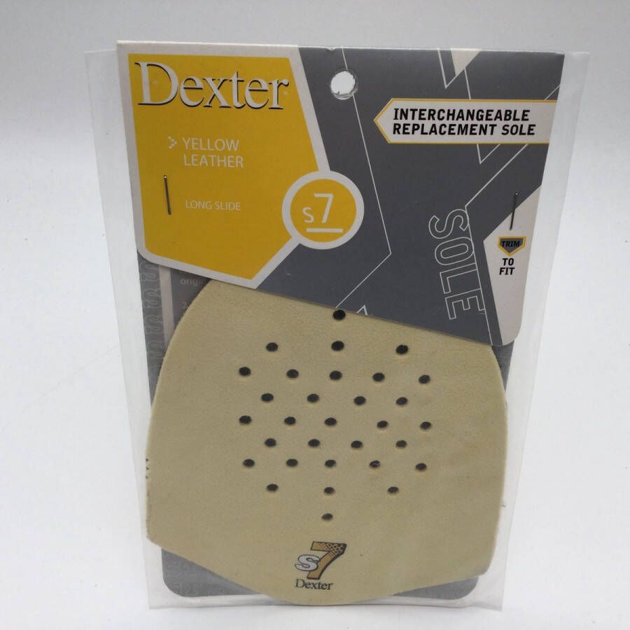 Dexter Bowling bowlingschoen losse zool voor SST 4 en hoger 'Velcro Sole 7 Yellow Leather trim to fit 1=kortste glijfase 10=langste