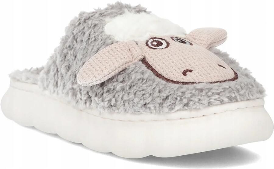 Di Filippo Dames Pantoffels Filippo Wolle Pluche Grijs