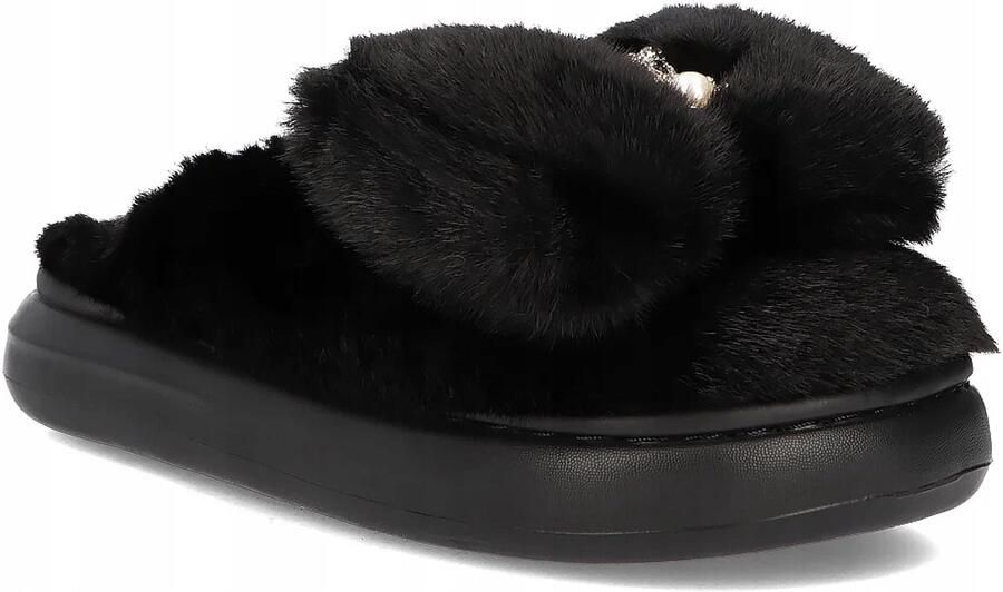 Di Filippo Dames Pantoffels Zwart Zacht & Warm