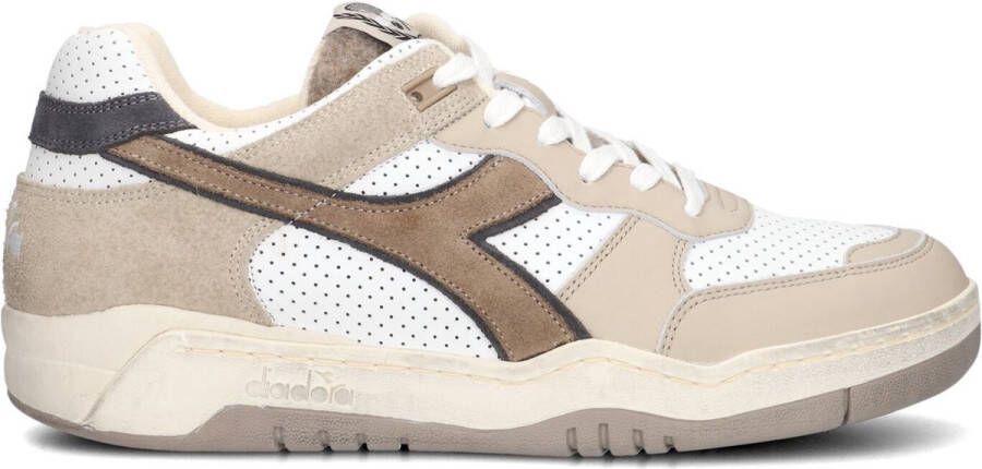 Diadora Combi Sneaker Vilt Tong Sneakers Leren Sneaker Heren Beige