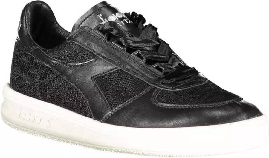 Diadora Elegante Zwarte Geborduurde Sportschoenen Black Dames