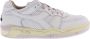 Diadora Wit Geperforeerde Leren Sneaker B560 Apulia White Unisex - Thumbnail 1