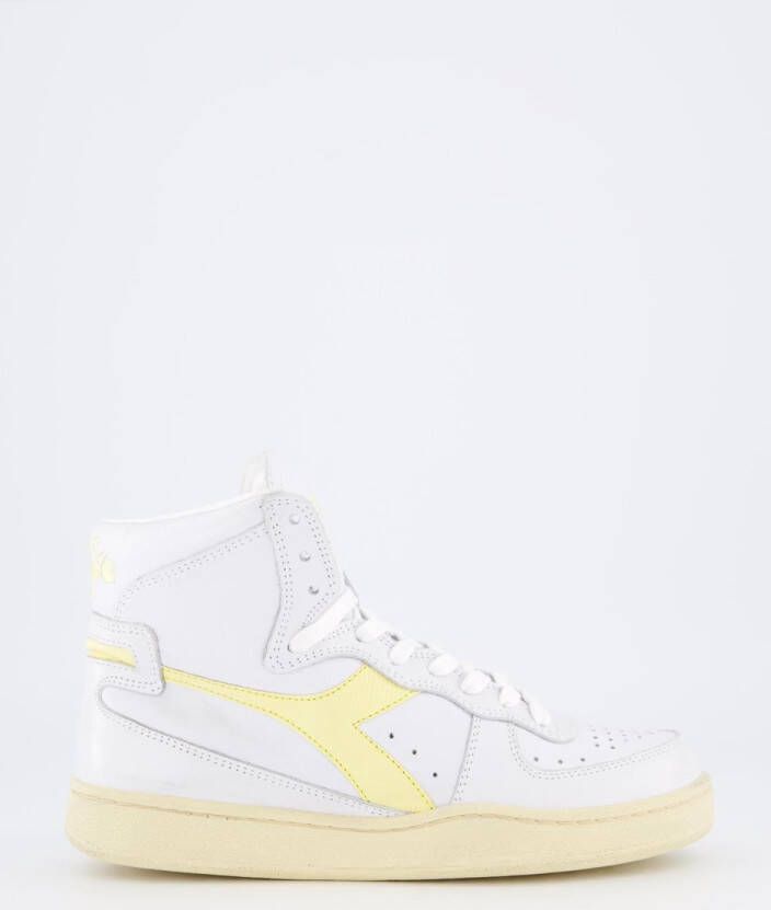 Diadora Dames Mi Basket Used Wit Geel