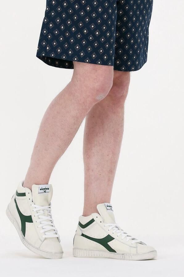 Retro Sneaker Game High Waxed Hoge sneakers Leren Sneaker Groen - Foto 9