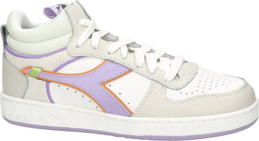 Diadora Magic Basket Demi Label Woman Hoge sneakers Leren Sneaker Dames Wit - Foto 12