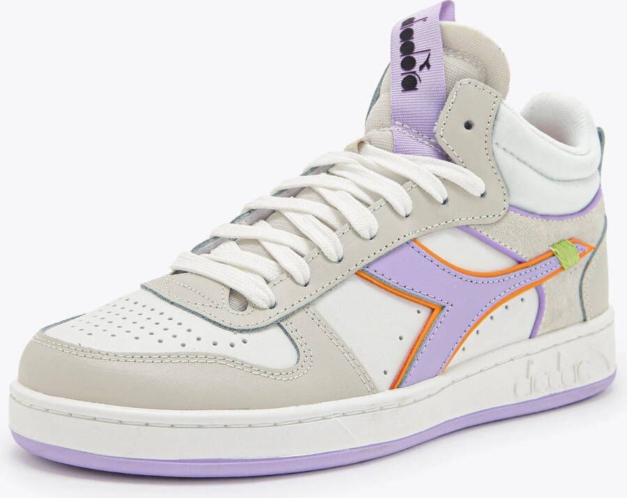 Diadora Magic Basket Demi Label Woman Hoge sneakers Leren Sneaker Dames Wit - Foto 5