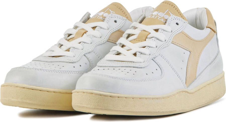 Diadora Sneakers Dames Lage sneakers Damesschoenen Leer Mi Basket Row Cut Beige - Foto 4