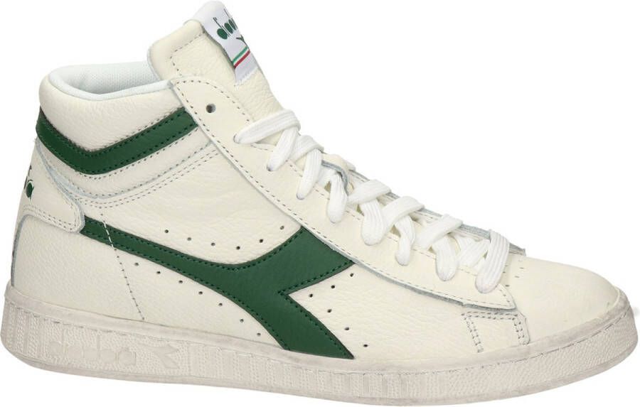 Retro Sneaker Game High Waxed Hoge sneakers Leren Sneaker Groen - Foto 4