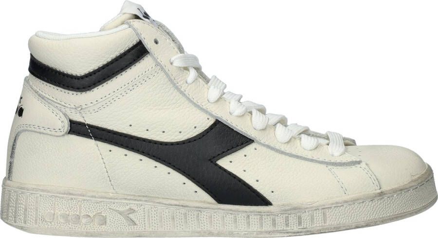 Retro Sneaker Game High Waxed Hoge sneakers Leren Sneaker Groen