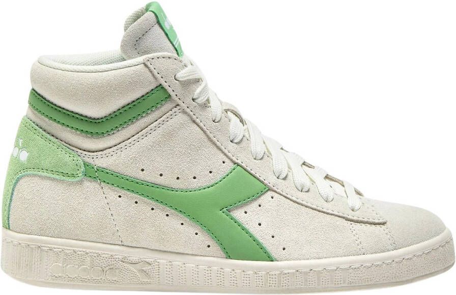 Diadora Game L High Suede Waxed Sneakers Dames Wit