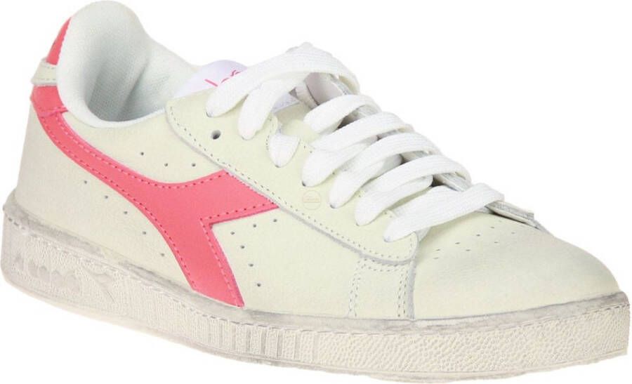 Diadora Game L Low Fluo Waxed Wit-Koraal