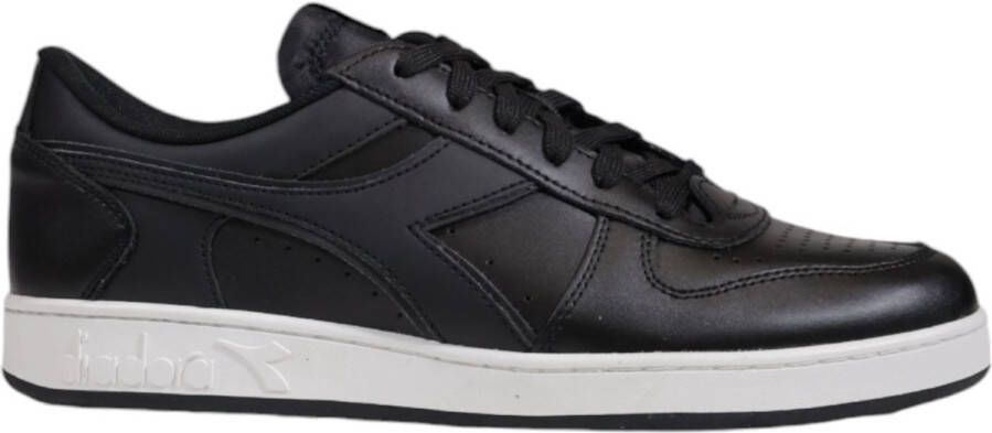 Diadora Zwarte Leren Sneakers met Rubberen Zool Black Heren