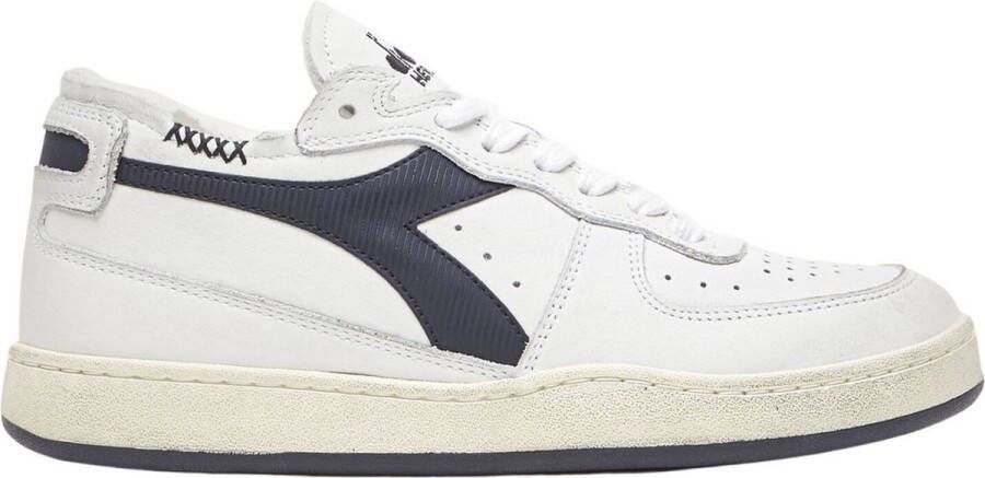 Diadora Heren Mi Basket Row Cut Sneakers Wit