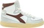 Diadora Heritage Mi Basket Used Off-White Donkerbruin - Thumbnail 1