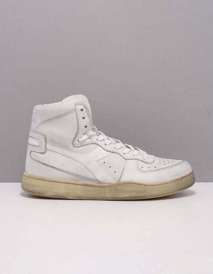 Diadora Heritage mi basket used sneakers heren wit c0657 white white leer 43 5(9+ ) - Foto 7