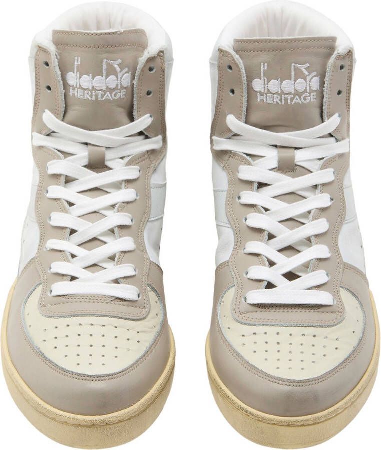 Diadora Heritage mi basket used sneakers wit c0657 white-white leer 42 5 (8+)