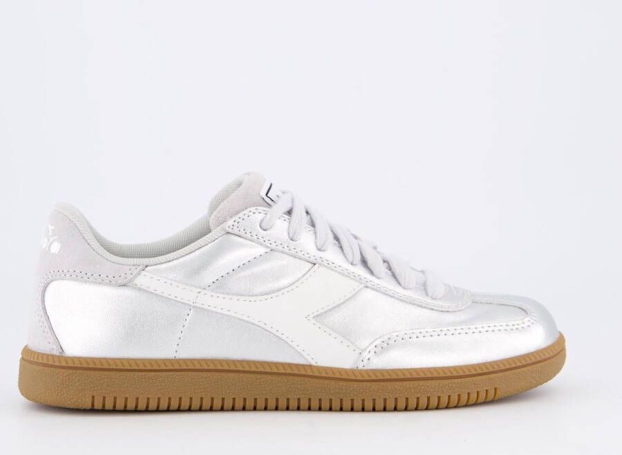 DIADORA HERITAGE Lage Sneakers Dames Trainer Metallic Maat: 39 Materiaal: Leer Kleur: Zilver