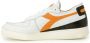 Diadora Leren Sportieve Sneakers Oranje Rubberen Zool Multicolor Heren - Thumbnail 1