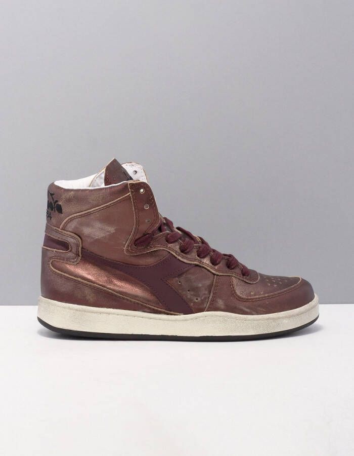 Diadora Heritage mi basket metal used sneakers dames bruin 201.178539 55088 violet fig leer 37 5(4+ )