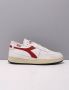 Diadora Heritage mi basket row cut sneakers heren wit c7114 white-garnet leer 43 5 (9+) - Thumbnail 5