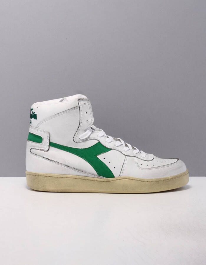 Diadora Heritage mi basket used sneakers wit 201.158569 c6834 white verdant leer 43 5(9+ )