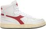 Diadora Heritage Mi Basket Used White Garnet Sneakers hoge-sneakers - Thumbnail 1