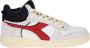 Diadora Stijlvolle Herensneakers met Groene Suède Accenten White - Thumbnail 2
