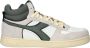 Diadora Stijlvolle Herensneakers met Groene Suède Accenten White - Thumbnail 2