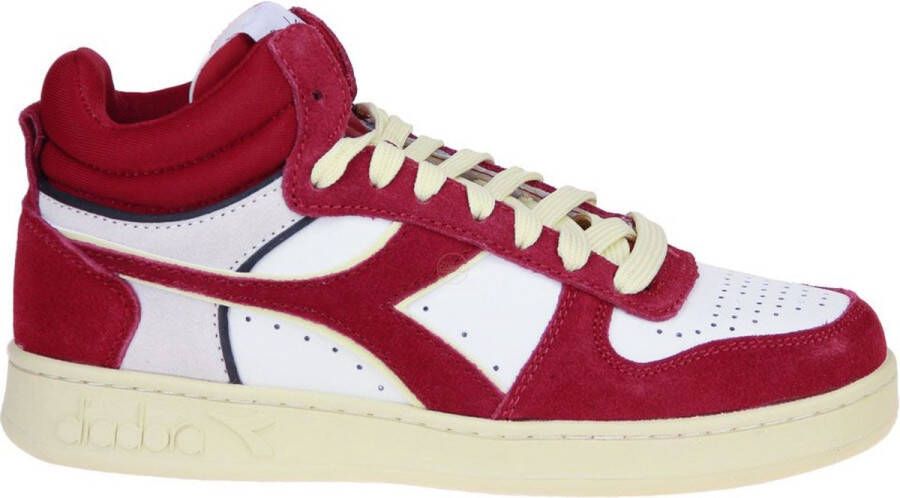 Diadora Leren sportschoenen Magic Demi Cut Suede Rood Unisex