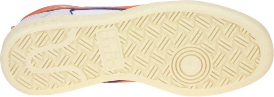Diadora Magic Basket Demi Cut Suede Leather Wit-Oranje