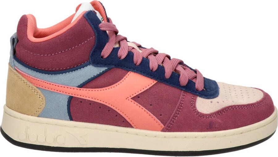 Diadora Magic Basket Demi Icona Hoge sneakers Leren Sneaker Dames Roze