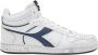 Retro Sneaker Magic Basket Demio Icona Hoge sneakers Leren Sneaker Wit - Thumbnail 2